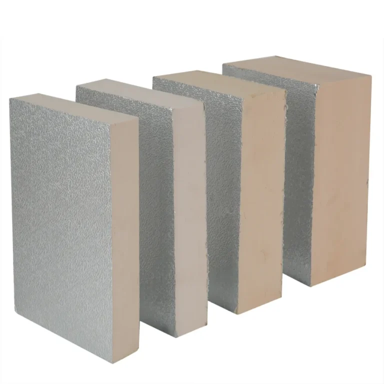 Display of wall insulation panels of different thicknesses